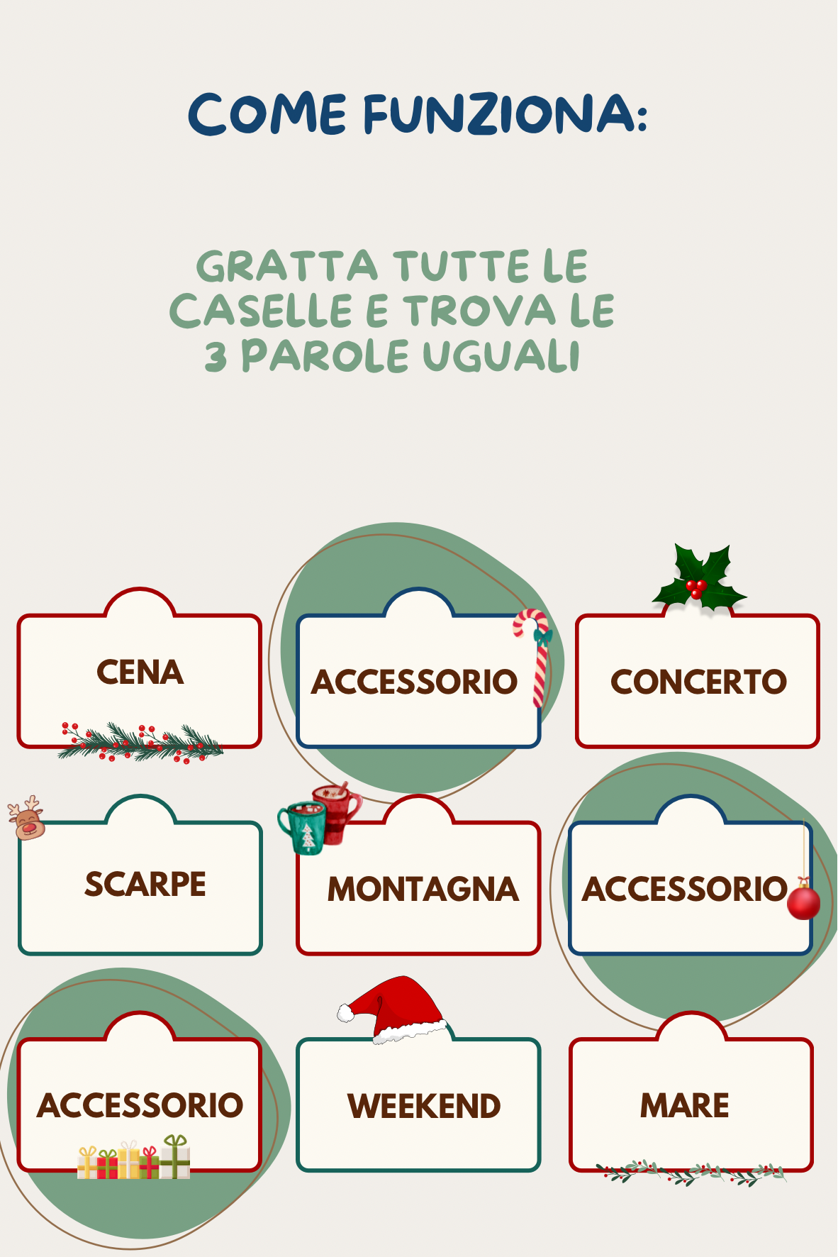 🎁 SET NATALE 'GRATTA + ORECCHINI + SCATOLA'