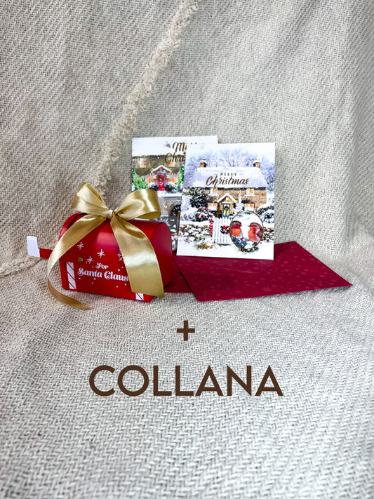 🎁 SET NATALE 'CASSETTA POSTA + COLLANA + BUSTA&BIGLIETTO'