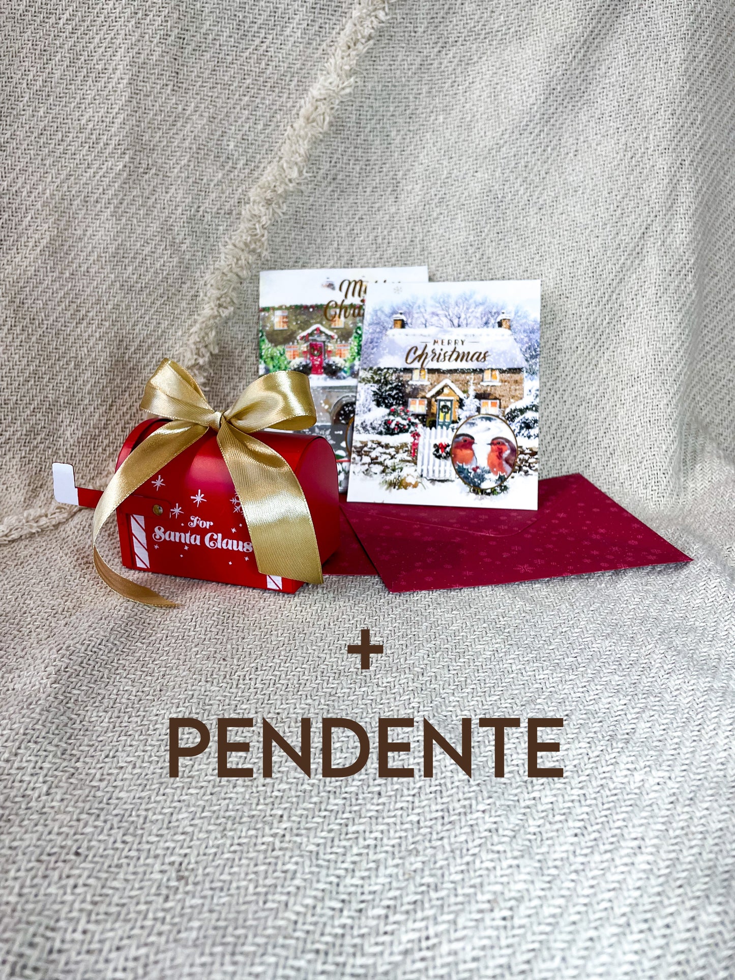 🎁 SET NATALE 'CASSETTA POSTA + PENDENTE + BUSTA&BIGLIETTO'