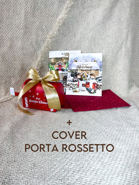 🎁 SET NATALE 'CASSETTA POSTA + COVER PORTA ROSSETTO + BUSTA&BIGLIETTO'